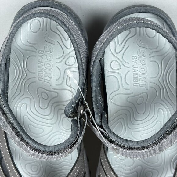Jambu Poppy Sport Sandals Womens 8.5 Gray Hook and Loop Comfort Casual - Picture 9 of 11